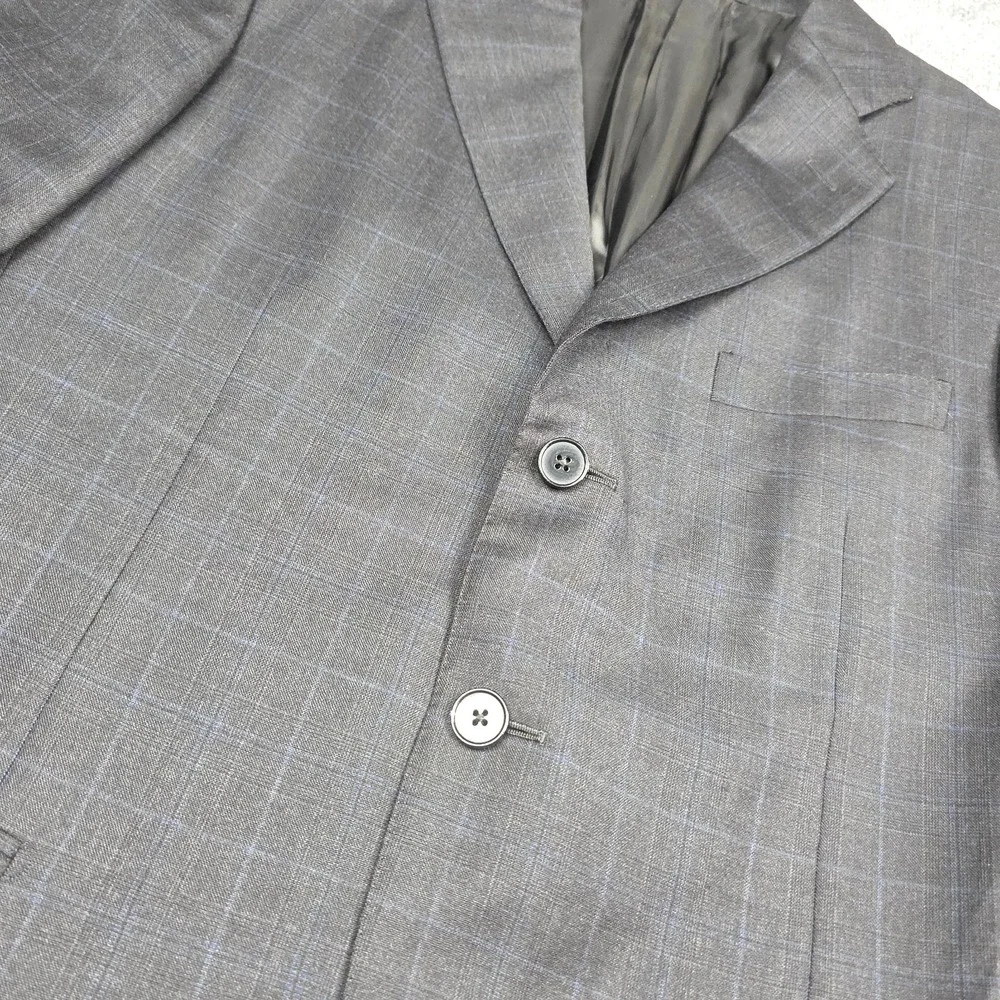 Ermenegildo Zegna Suit Set 52R Trofeo Plaid Blazer 100% Wool